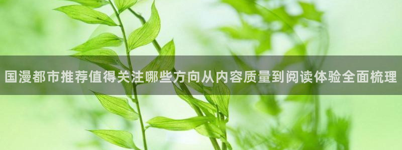 漫画免费看漫画分类推荐：国漫都市推荐值得关注哪些方向从内容质量到阅读体验全面梳理